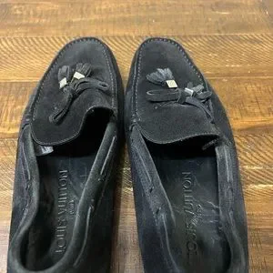 Louis Vuitton Black Suede Imola Tassel Loafers luxury-men-louis-vuitton-used-  main image 2